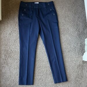 Navy Blue Ankle Trousers
